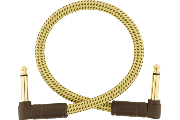 Fender Deluxe Series Instrument Cable Angle/Angle 1' Tweed