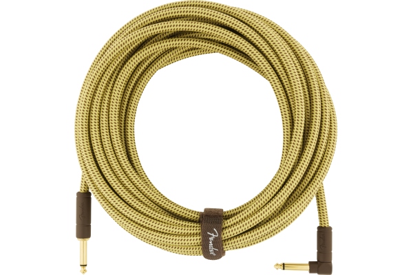 Fender Deluxe Series Instrument Cable Straight/Angle 25' Tweed