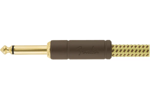Fender Deluxe Series Instrument Cable Straight/Angle 25' Tweed — 2