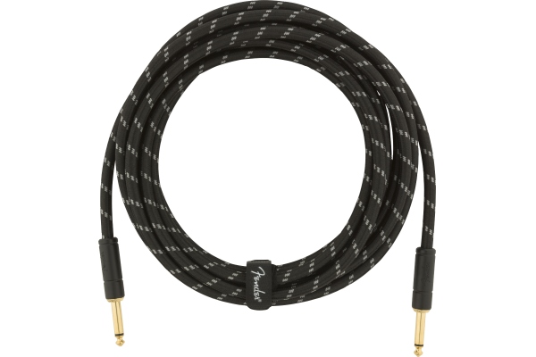 Fender Deluxe Series Instrument Cable Straight/Straight 15' Black Tweed