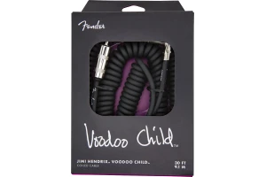 Fender Hendrix Voodoo Child Coil Instrument Cable Straight/Angle 30' Black