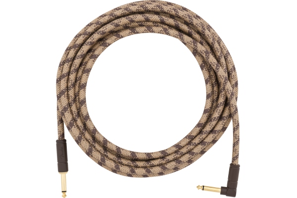 Fender Festival Instrument Cable Straight/Angle 5.5m Pure Hemp Brown Stripe