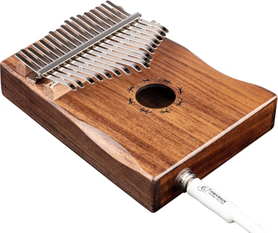 Ortega Kalimba Lizard Series Kalimba 17 Keys C Major tuning with Pickup - Acacia + deluxe case, cover bag, tuning hammer, polish cloth
