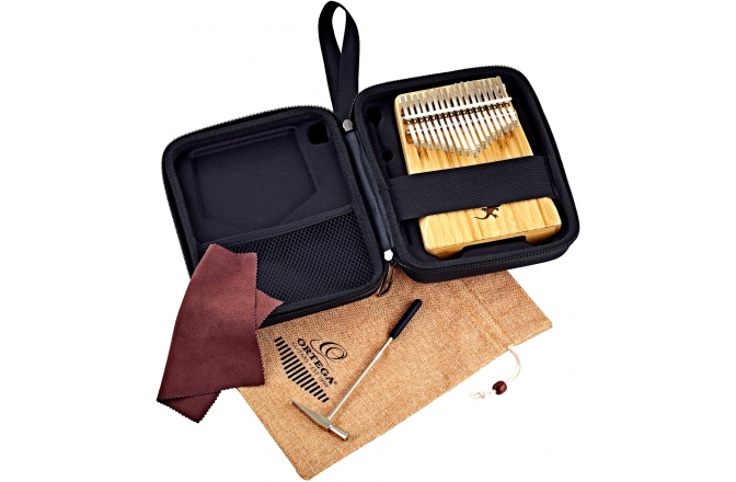 Kalimba Ortega Lizard Series Kalimba 17 Keys &#8211; C Major tuning - Bamboo + deluxe case, cover bag, tuning hammer, polish cloth