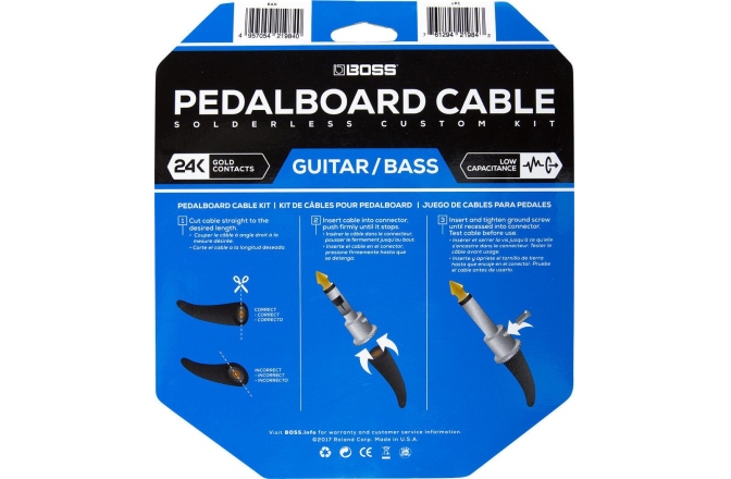 Kit cablu și conectori Boss Pedal Board Cable Kit BCK-12