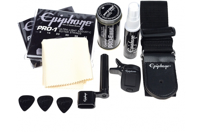 Kit de accesorii pentru chitare acustice Epiphone Accessory Kit PRO-1 Steel