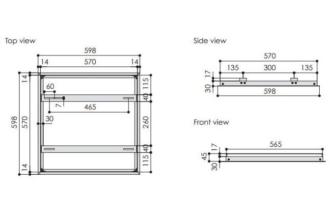 Kit de finisare tavan fals pentru lift videoproiector  Vogels PPA901