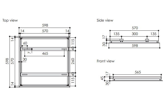 Kit de finisare tavan fals pentru lift videoproiector  Vogels PPA901