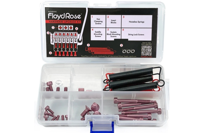 Kit hardware Floyd Rose®  Floyd Rose  FRUK1-SS-PK - Color Stainless Steel Hardware Upgrade Kit, Pink