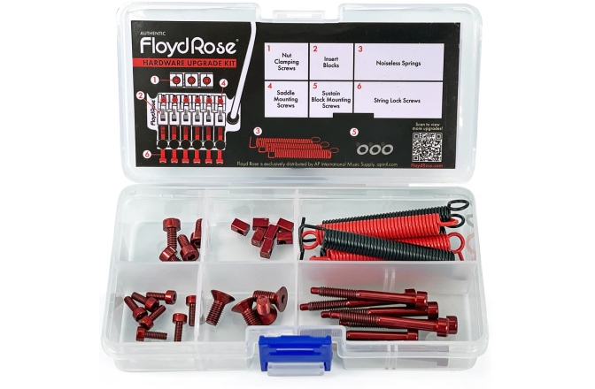 Kit hardware Floyd Rose®  Floyd Rose  FRUK1-SS-RD - Color Stainless Steel Hardware Upgrade Kit, Red