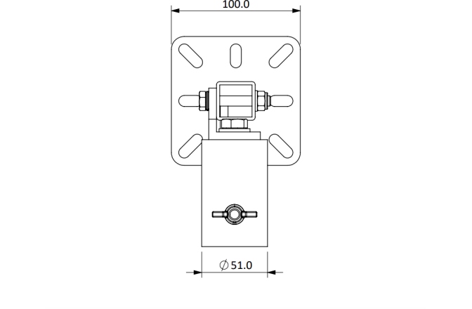 Kit montare pe pol / stălp VOID Acoustics T80 Pole Bracket Kit Black