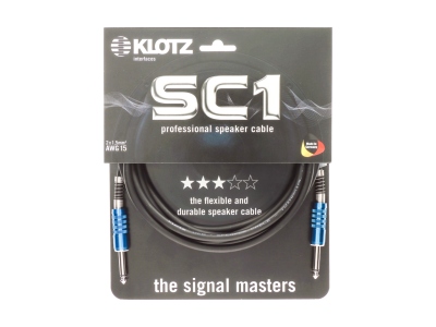 2x 1.5 mm² speaker cable PVC with jack plugs by KLOTZ - 10 m