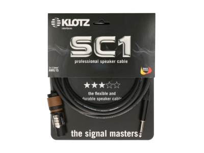 2x 1.5 mm² speaker cable PVCspeakON 2p F (NL2FXX) - jack 2p M - 3 m