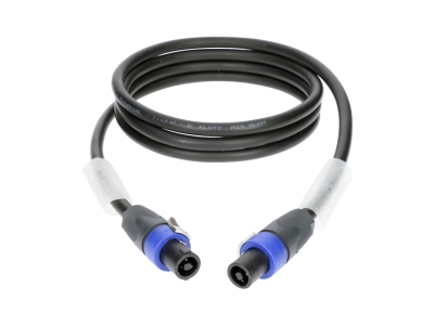 2x 4.0 mm² speaker cable PVCspeakON 4p F/F with plastic shell (NL4FX) - 15 m