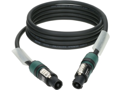 4x 2.5 mm² speaker cable PVCspeakON 4p F/F with plastic shell (NL4FXX) - 2x transparent - 3 m