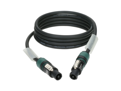 4x 2.5 mm² speaker cable PVCspeakON 4p F/F with plastic shell (NL4FXX) - 2x transparent - 50 m