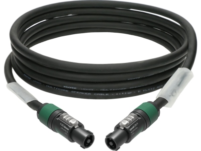 4x 4.0 mm² speaker cable PVCspeakON 4p F/F with plastic shell (NL4FXX) - 2x transparent - 1 m