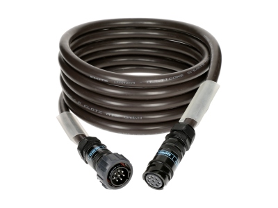 8x 4.0 mm² speaker extension eXtreme PVCPA-COM® 8p F/M - M with ring - 2x transparent - 5 m