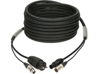 audio & power 3G2.5 hybrid cableXLR 3p + Schuko => powerCON TRUE1 - 40 m