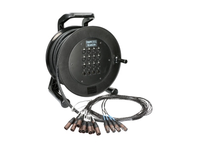 DrumLink 12/4 - 12x XLR 3p F/M + 4x XLR 3p M/F16-channel - analog multicore drum - single ground - 30 m