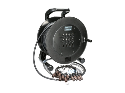 DrumLink 8/4 - 8x XLR 3p F/M + 4x XLR 3p M/F12-channel - analog multicore drum - single ground - 30 m