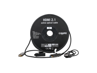 HDMI 2.1 AOC Link - active optical cable with detachable HDMI-A to HDMI-D adapter - 20 m