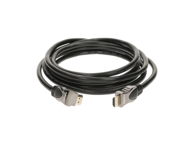 HDMI high speed with Ethernet cableHDMI plugs, straight - angled - 1 m