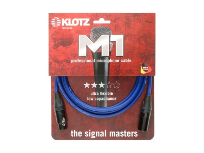 M1 professional microphone cable with XLR 3p F/M black by Neutrik® - 1 m