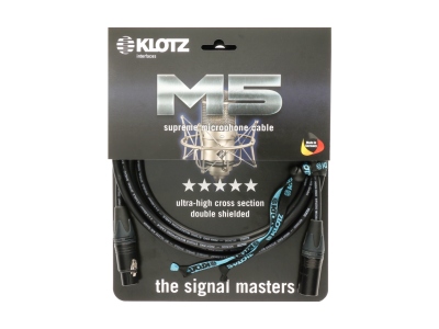 M5 supreme microphone cable with double shielding and XLR by Neutrik - cable carrier - 1 m