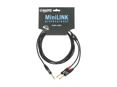 MiniLink PRO Y cable - insertTRS 6.3 mm - 2x TS 6.3 mm - 1.5 m
