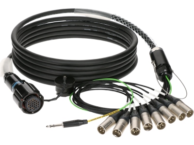 PolyLIVE - RMP 25p F - 8x XLR M8-channel - analog fanout - PVC - Neutrik® - 3 m