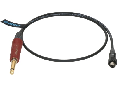 premium instrument cable for bodypack transmitters by ShureTQG (mini XLR 4p) - jack mono, gold plated - SilentPlug straight - TQG locking