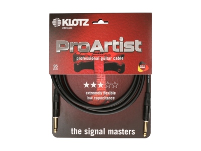 PRO ARTIST professional guitar cable with metal jack and gold-plated contacts - by KLOTZ - 1.5 m - straight - straight