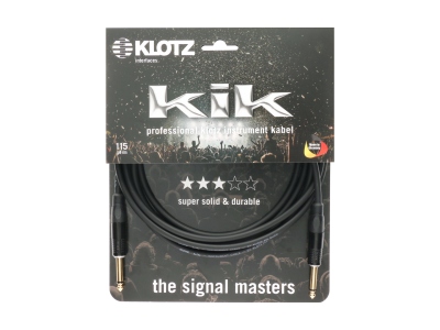 pro instrument cable with metal jack by KLOTZ - 6 m - black - straight - straight