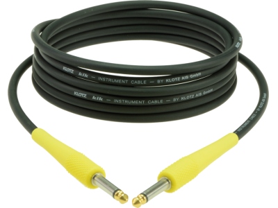 pro instrument cablewith colored sleeves - 4.5 m - lumi yellow
