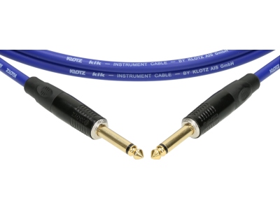 pro instrument cablewith metal jack by KLOTZ - 6 m - blue - straight - straight