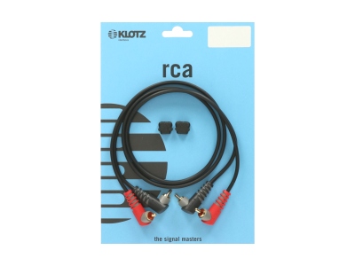 pro stereo twin cable with angled rca plugsgold-plated contacts - 3 m