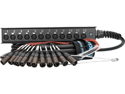 StraightLink 12/0 XLR 3p12-channel - single ground - 30 m