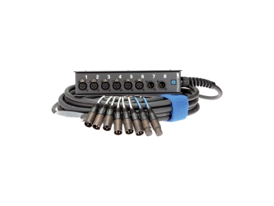 StraightLink 6/2 XLR 3p8-channel - single ground - 5 m