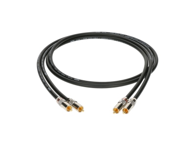 supreme RCA cable with solid chrom RCA plugsgold-plated contacts - 5 m - 2 pieces (1 PE bag)