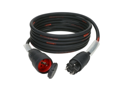 TITANEX H07RN-F power cable 3G 2.5 mm²Schuko M/F - solid rubber - 16 A - 10 m