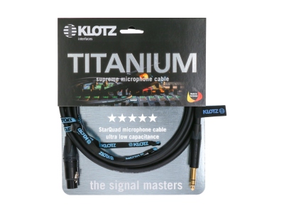 TITANIUM StarQuad analog audio cable with female XLR by Neutrik® to balanced jack plug - 1 m