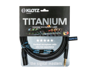 TITANIUM StarQuad analog audio cable with male XLR by Neutrik® to balanced jack plug - 7.5 m