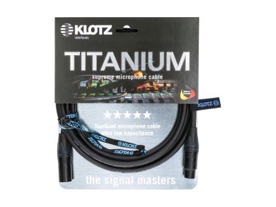 TITANIUM StarQuad microphone cableXLR with gold contacts by Neutrik® - cable carrier - 3 m