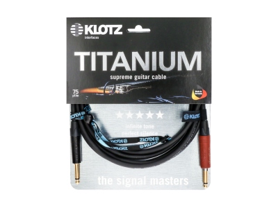 TITANIUM supreme guitar cable - 6 m - black and red - straight - straight (SilentPlug)