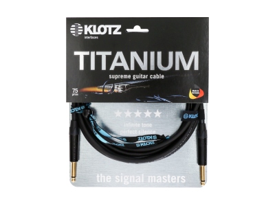 TITANIUM supreme guitar cable - 9 m - black - straight - straight