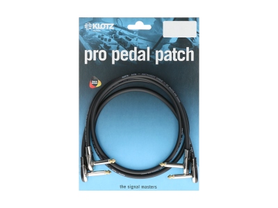 unbalanced pro patch cable angled -  pancake - 0.3 m - gold tip