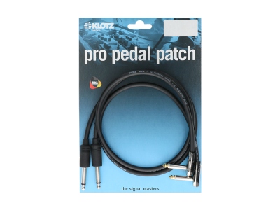 unbalanced pro patch cable straight / angled -  pancake / jack plug - 0.9 m
