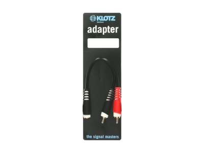 Y adapter - shortTRS socket 3.5 mm - 2 x RCA - 0,2m