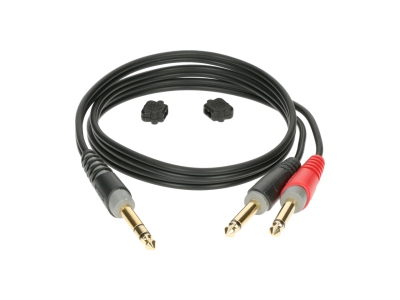 Y cable - lightweight - insertTRS 6.3 mm - 2x TS 6.3 mm - 3 m